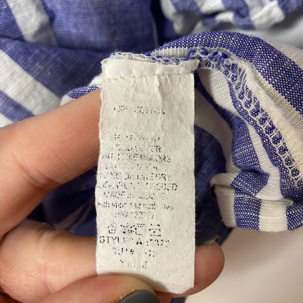 🌈5/$25🌈adorable blue/white off shoulders blouse - Picture 8 of 8